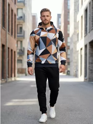 Férfi funkcionális pulóver prémium ALTISPORT VOJ/ALM007MI01 FEKETE -BROWN