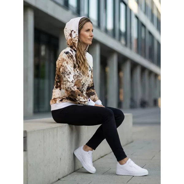  Női funkcionális pulóver prémium ALTISPORT VOJ/ALW055MI01 FEHÉR -BROWN 