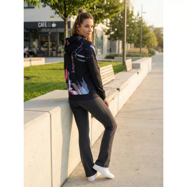  Női funkcionális pulóver prémium ALTISPORT VOJ/ALW074MI01 FEKETE -PINK 