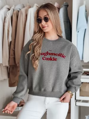 Női pulóver DSTREET COOKIES BY1443 SÖTÉTSZÜRKE