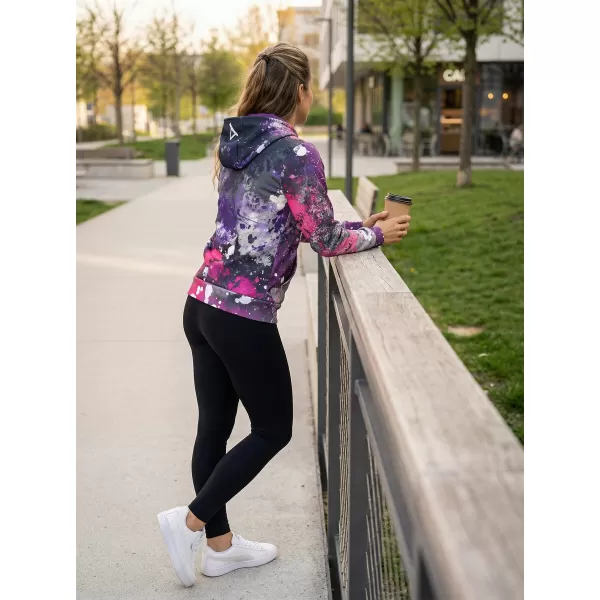  Női funkcionális pulóver prémium ALTISPORT VOJ/ALW055MI01 FEKETE -PINK 