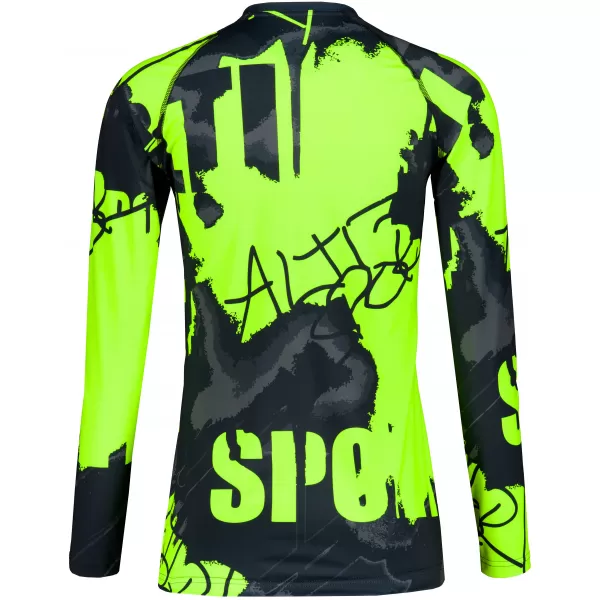  Női funkcionális T -piró hosszú ujjú prémiummal ALTISPORT VOJ/ALW076TR03 FEKETE/FLUO SÁRGA 