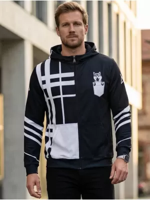 Férfi funkcionális pulóver a zip prémiumon ALTISPORT VOJ/ALM098MI02 SHIBA