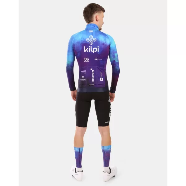  Férfi kerékpáros mez hosszú ujjú KILPI VULCANO-M YM0366KI KÉK 