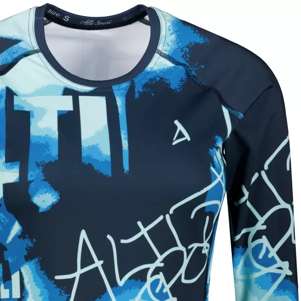  Női funkcionális T -piró hosszú ujjú prémiummal ALTISPORT VOJ/ALW076TR03 KÉK -BLACK 