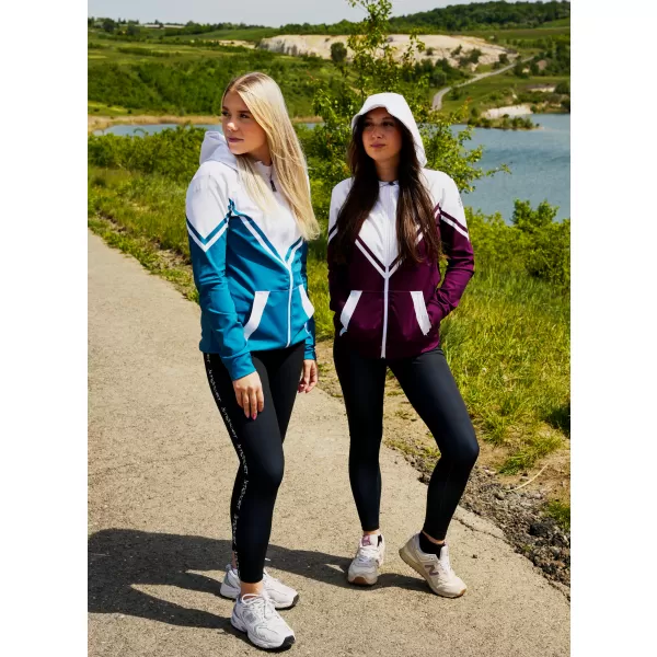  Női funkcionális pulóver a zip prémiumon ALTISPORT VOJ/ALW101MI02 BURGUNDIA/FEHÉR 