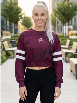 Női funkcionális kivágott pulóver prémium ALTISPORT VOJ/ALW096MI08 BURGUNDIA
