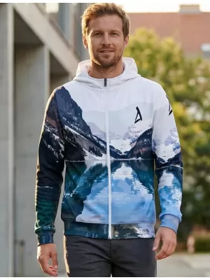 Férfi funkcionális pulóver a zip prémiumon ALTISPORT VOJ/ALM030MI02 HEGYI/ZÖLD
