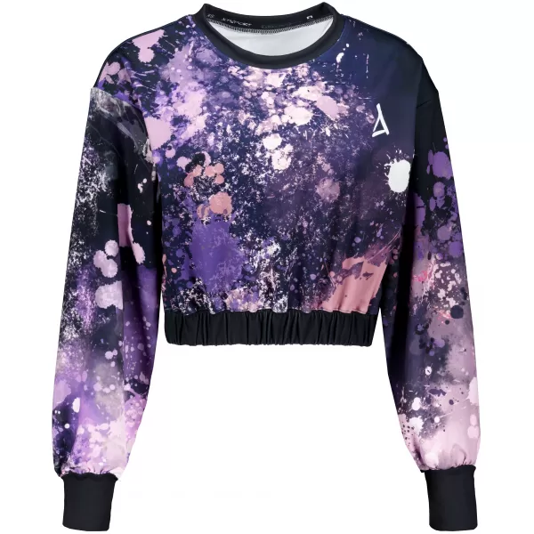  Női funkcionális kivágott pulóver prémium ALTISPORT VOJ/ALW055MI08 FEKETE -VIOLET 