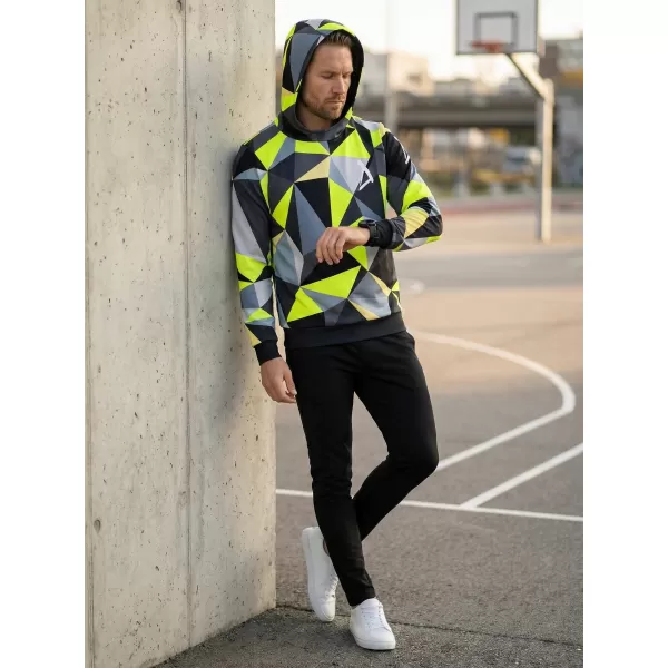  Férfi funkcionális pulóver prémium ALTISPORT VOJ/ALM007MI01 FEKETE/FLUO SÁRGA 