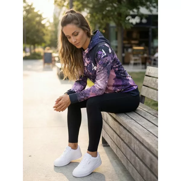  Női funkcionális pulóver prémium ALTISPORT VOJ/ALW055MI01 FEKETE -VIOLET 