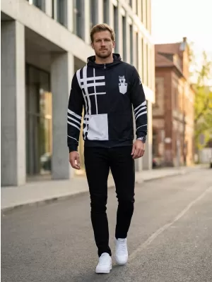 Férfi funkcionális pulóver a zip prémiumon ALTISPORT VOJ/ALM098MI02 SHIBA
