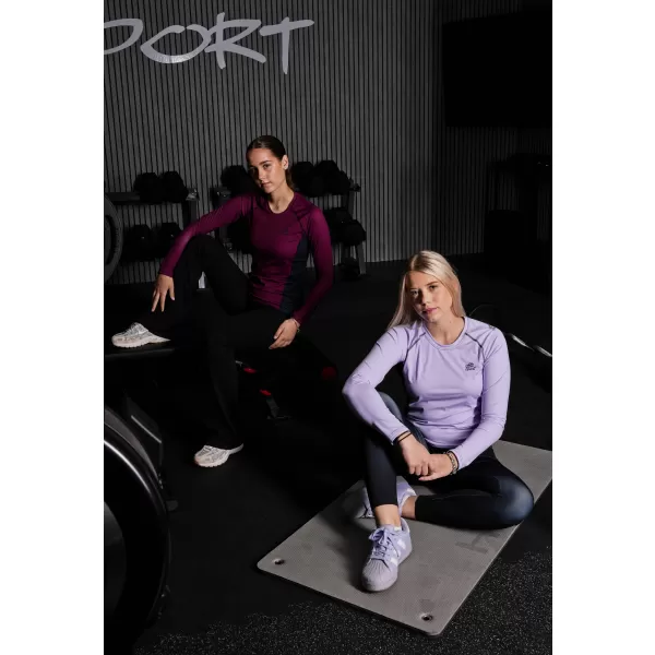  Női funkcionális T -piró hosszú ujjú prémiummal ALTISPORT VOJ/ALW078TR03 HALVÁNYLILA 