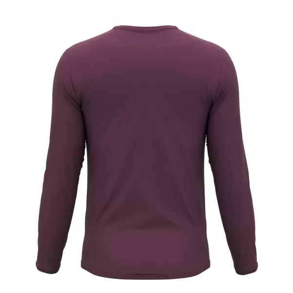  Férfi t -póló hosszú ujjú HANNAH BINE L/S VÖRÖS MAHAGÓNI 