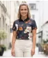 Női funkcionális T -piró prémium gallérral ALTISPORT VOJ/ALW097TR05 FEHÉREN ÁRAMLÁSI