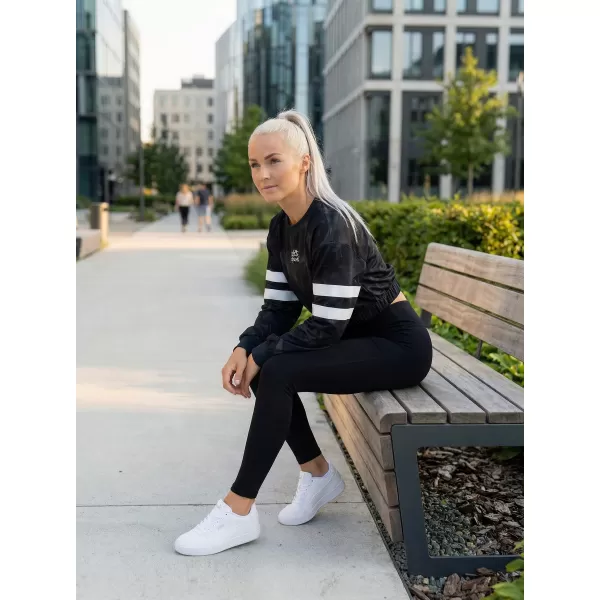  Női funkcionális kivágott pulóver prémium ALTISPORT VOJ/ALW096MI08 FEKETE 