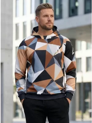 Férfi funkcionális pulóver prémium ALTISPORT VOJ/ALM007MI01 FEKETE -BROWN