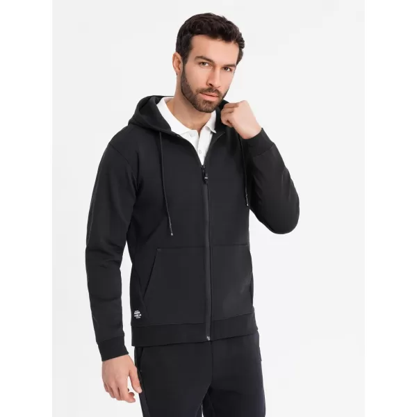  Férfi pulóver OMBRE OM-SSZP-0213 FEKETE 