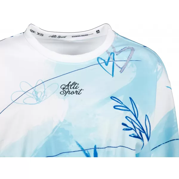  Női funkcionális kivágott pulóver prémium ALTISPORT VOJ/ALW083MI08 FEHÉR -BLUE 