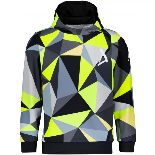  Férfi funkcionális pulóver prémium ALTISPORT VOJ/ALM007MI01 FEKETE/FLUO SÁRGA 