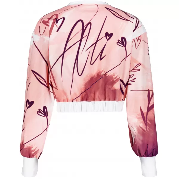  Női funkcionális kivágott pulóver prémium ALTISPORT VOJ/ALW083MI08 FEHÉR -PINK 