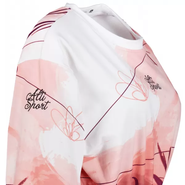  Női funkcionális kivágott pulóver prémium ALTISPORT VOJ/ALW083MI08 FEHÉR -PINK 