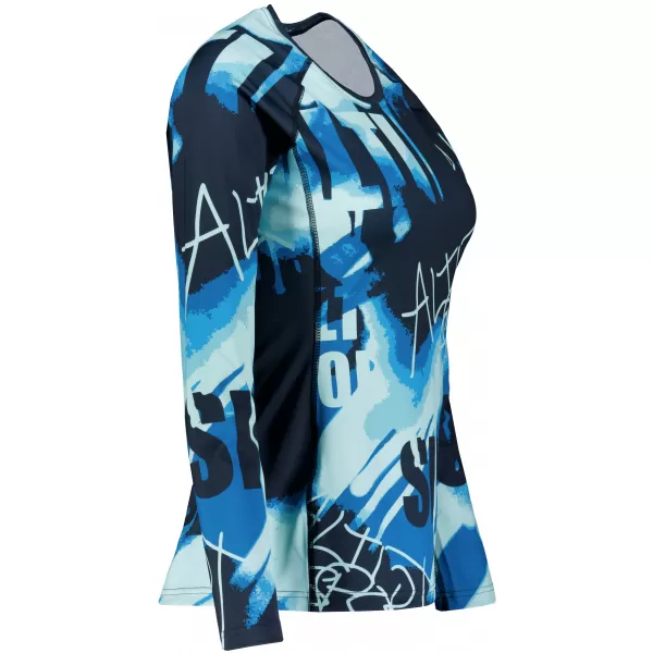  Női funkcionális T -piró hosszú ujjú prémiummal ALTISPORT VOJ/ALW076TR03 KÉK -BLACK 