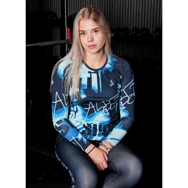  Női funkcionális T -piró hosszú ujjú prémiummal ALTISPORT VOJ/ALW076TR03 KÉK -BLACK 