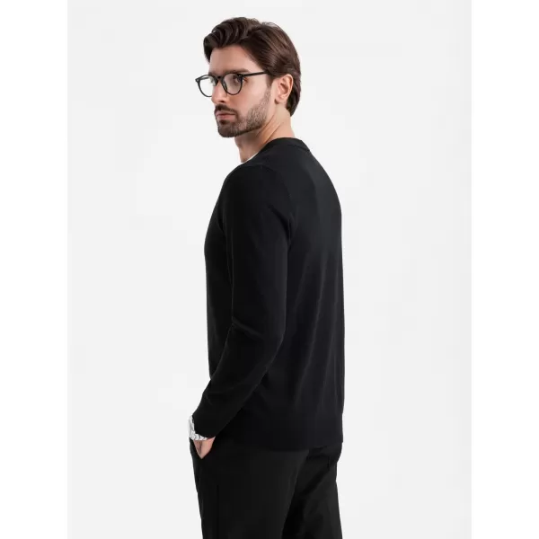  Férfi kardigán OMBRE OM-SWCD-0126 FEKETE 