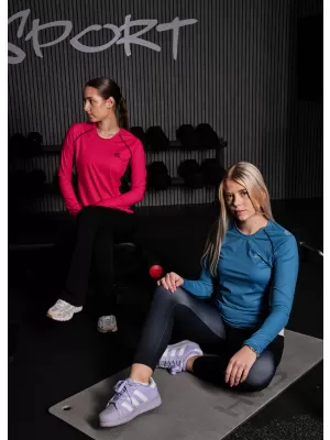 Női funkcionális T -piró hosszú ujjú prémiummal ALTISPORT VOJ/ALW078TR03 PIROS