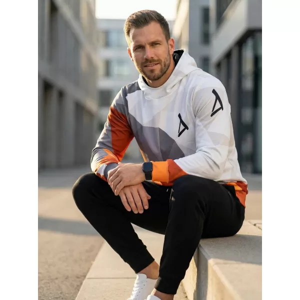  Férfi funkcionális pulóver prémium ALTISPORT VOJ/ALM007MI01 NARANCSSÁRGA/SZÜRKE 