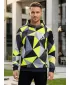 Férfi funkcionális pulóver prémium ALTISPORT VOJ/ALM007MI01 FEKETE/FLUO SÁRGA