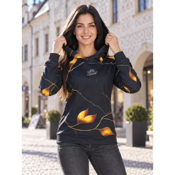  Női funkcionális pulóver prémium ALTISPORT VOJ/ALW097MI01 ARANY LEVELEK 