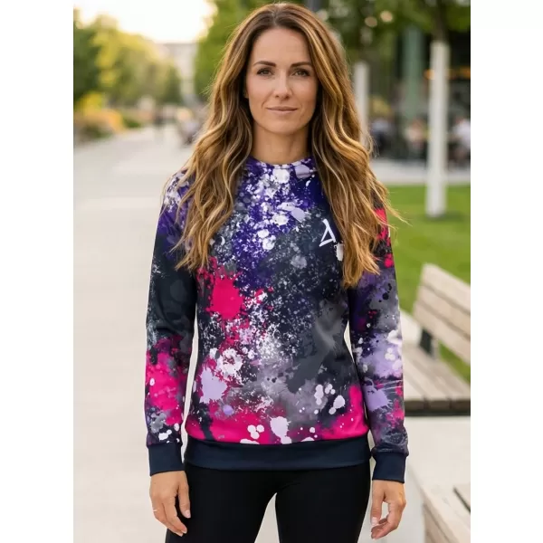  Női funkcionális pulóver prémium ALTISPORT VOJ/ALW055MI01 FEKETE -PINK 