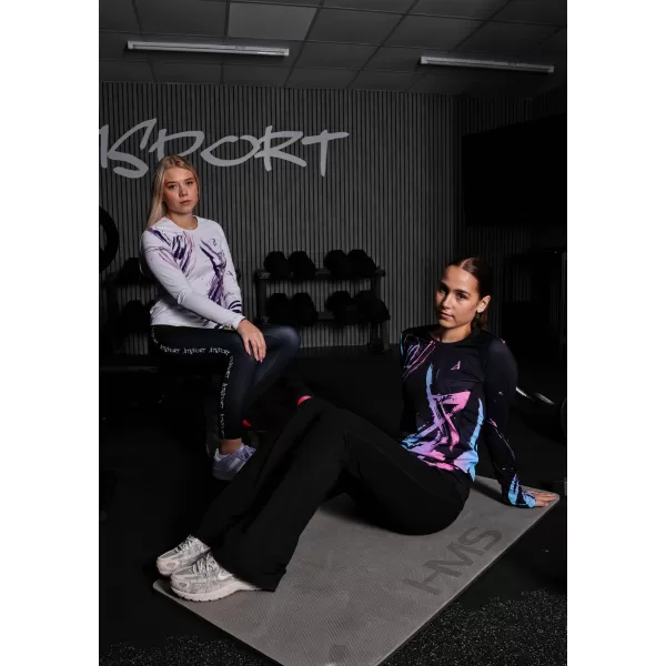 Női funkcionális T -piró hosszú ujjú prémiummal ALTISPORT VOJ/ALW074TR03 FEHÉR/LILA 