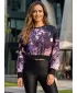 Női funkcionális kivágott pulóver prémium ALTISPORT VOJ/ALW055MI08 FEKETE -VIOLET