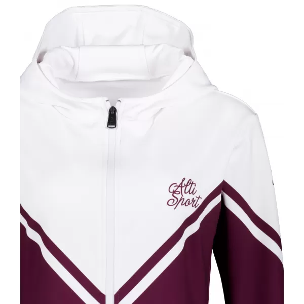  Női funkcionális pulóver a zip prémiumon ALTISPORT VOJ/ALW101MI02 BURGUNDIA/FEHÉR 
