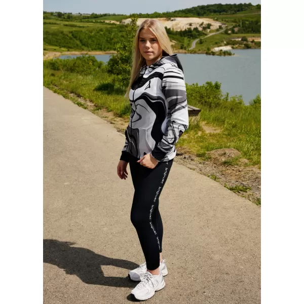  Női funkcionális pulóver a zip prémiumon ALTISPORT VOJ/ALW099MI02 FEKETE -FEHÉR 