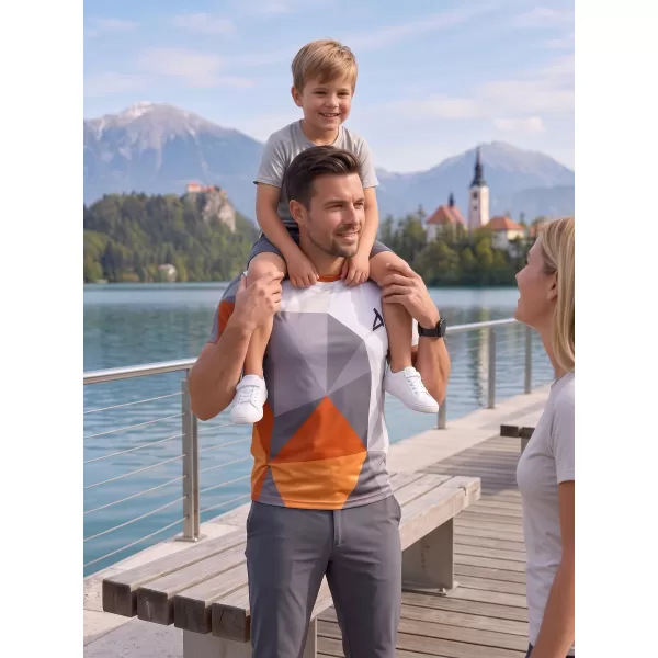  Férfi funkcionális T -piró prémium plusz ALTISPORT VOJ/ALM007TR02 NARANCSSÁRGA/SZÜRKE 