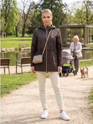 Női kabát KIXMI UNNI HNĚDÁ/HNĚDÁ BARNA