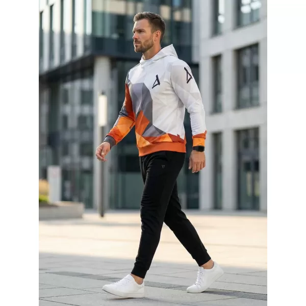  Férfi funkcionális pulóver prémium ALTISPORT VOJ/ALM007MI01 NARANCSSÁRGA/SZÜRKE 