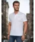Mens t -phirt gallérral DSTREET PX0627 FEHÉR
