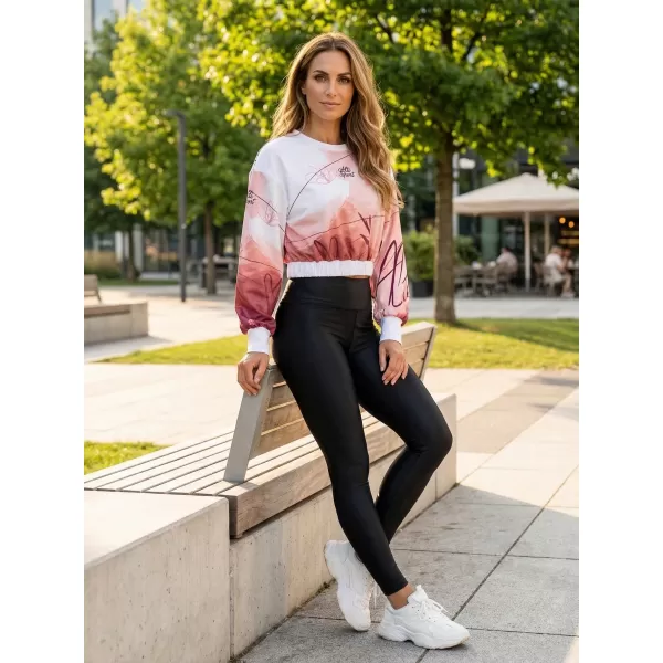  Női funkcionális kivágott pulóver prémium ALTISPORT VOJ/ALW083MI08 FEHÉR -PINK 