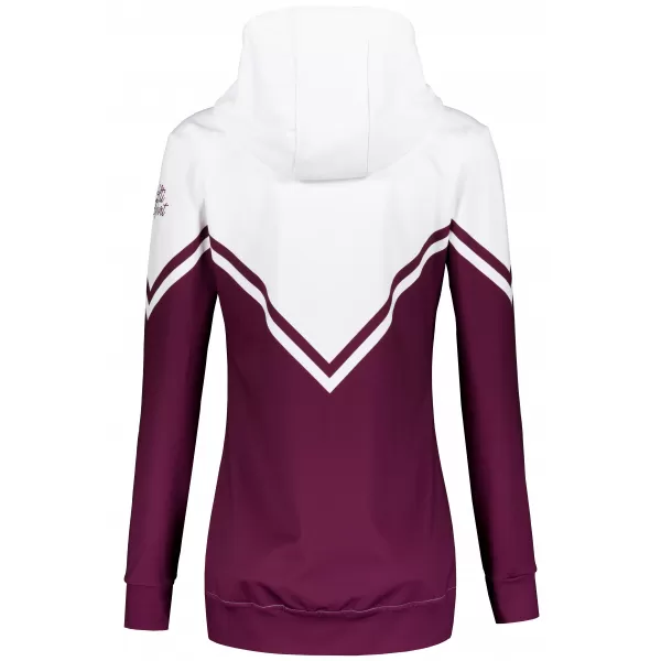  Női funkcionális pulóver a zip prémiumon ALTISPORT VOJ/ALW101MI02 BURGUNDIA/FEHÉR 