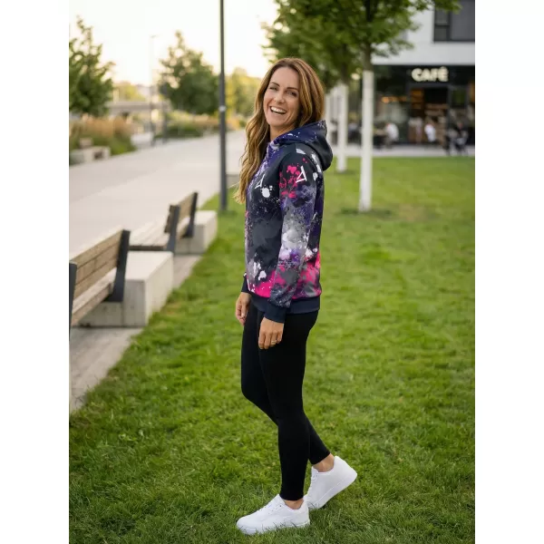  Női funkcionális pulóver prémium ALTISPORT VOJ/ALW055MI01 FEKETE -PINK 