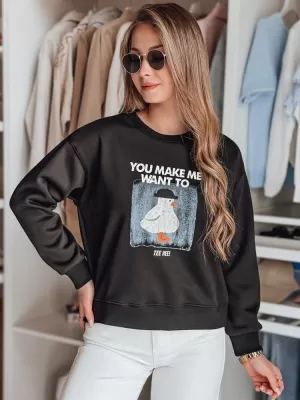 Női pulóver DSTREET GOOSHY BY1429 FEKETE