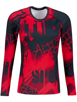 Női funkcionális T -piró hosszú ujjú prémiummal ALTISPORT VOJ/ALW076TR03 PIROS -BLACK