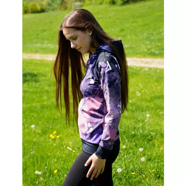  Női funkcionális pulóver prémium ALTISPORT VOJ/ALW055MI01 FEKETE -VIOLET 
