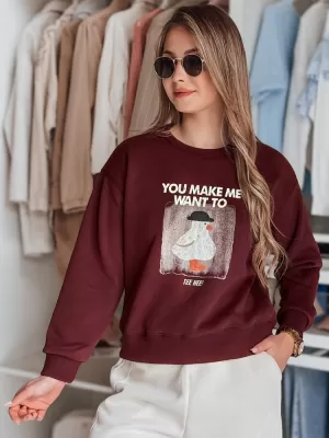 Női pulóver DSTREET GOOSHY BY1426 BORDE