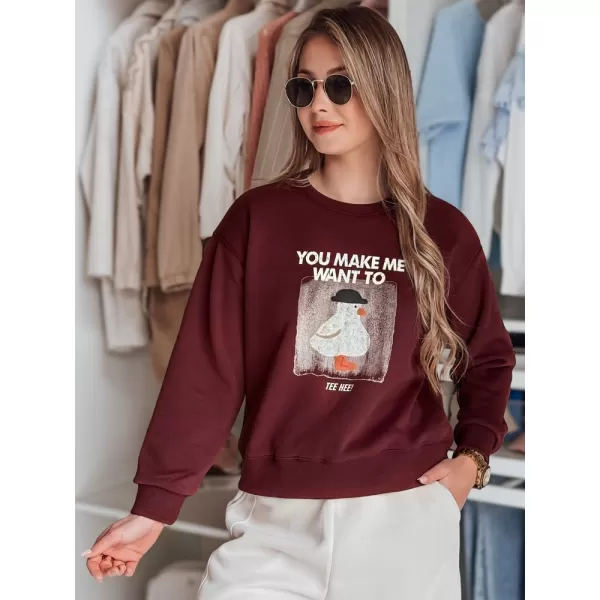  Női pulóver DSTREET GOOSHY BY1426 BORDE 